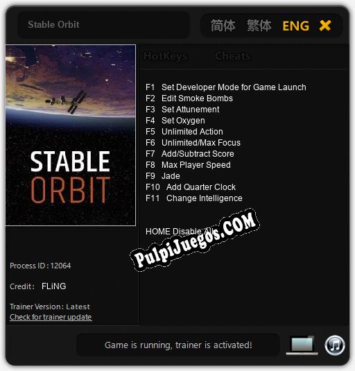 Stable Orbit: Cheats, Trainer +11 [FLiNG]