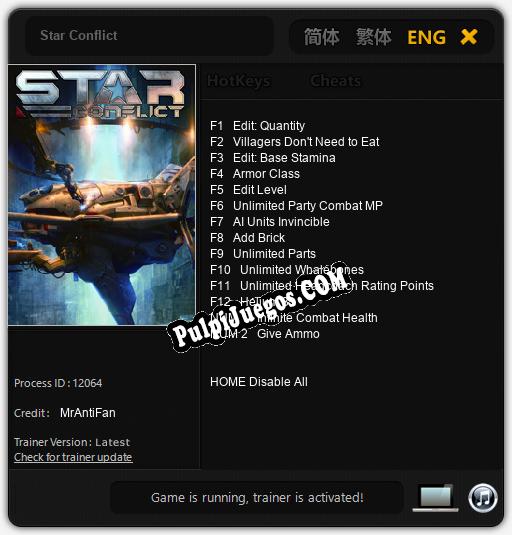 Entrenador liberado a Star Conflict [v1.0.3]