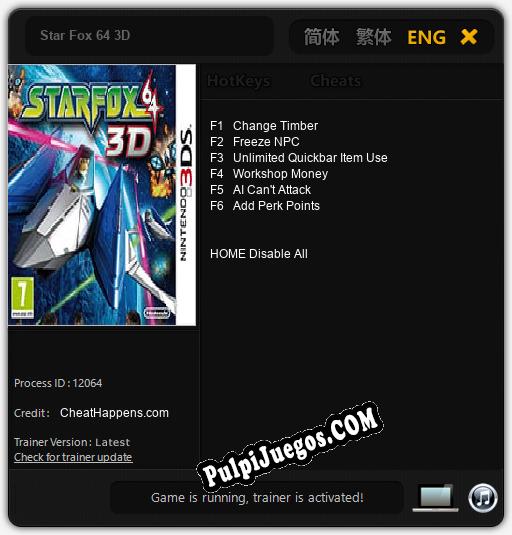 Star Fox 64 3D: Treinador (V1.0.40)