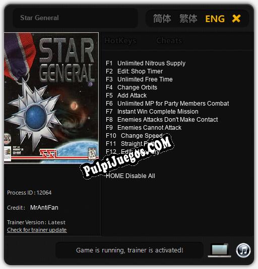 Star General: Trainer +12 [v1.6]