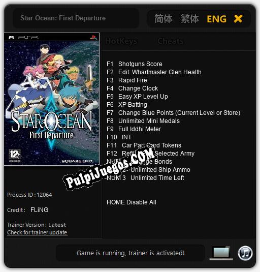 Star Ocean: First Departure: Treinador (V1.0.52)