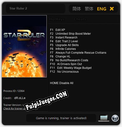 Entrenador liberado a Star Ruler 2 [v1.0.6]