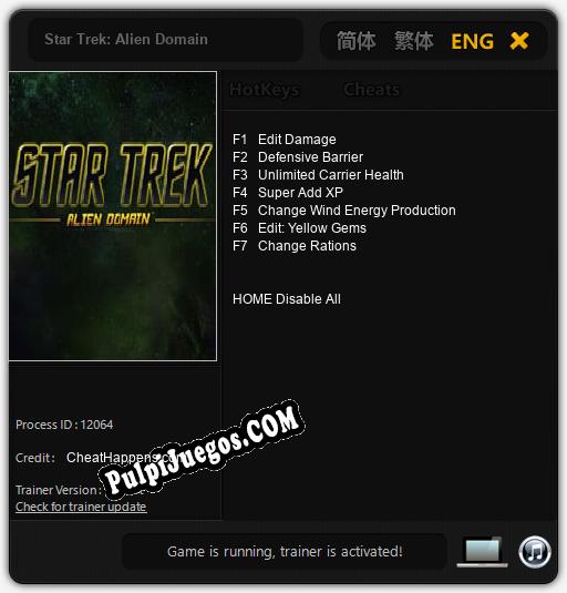 Star Trek: Alien Domain: Treinador (V1.0.54)