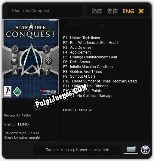 Star Trek: Conquest: Treinador (V1.0.15)