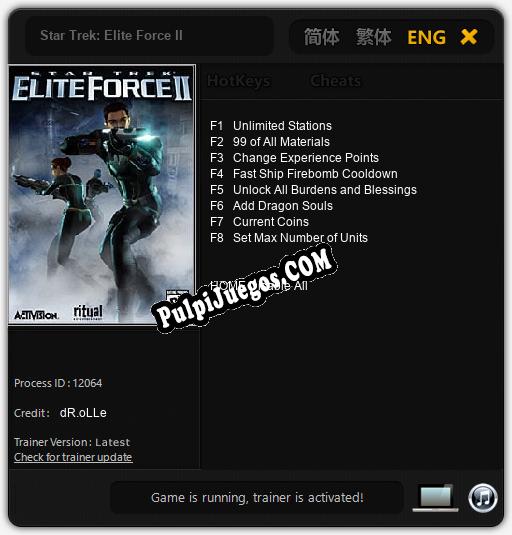 Entrenador liberado a Star Trek: Elite Force II [v1.0.8]