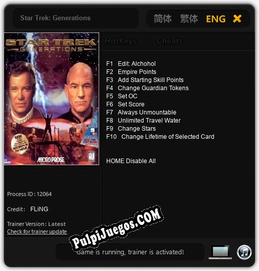 Star Trek: Generations: Cheats, Trainer +10 [FLiNG]