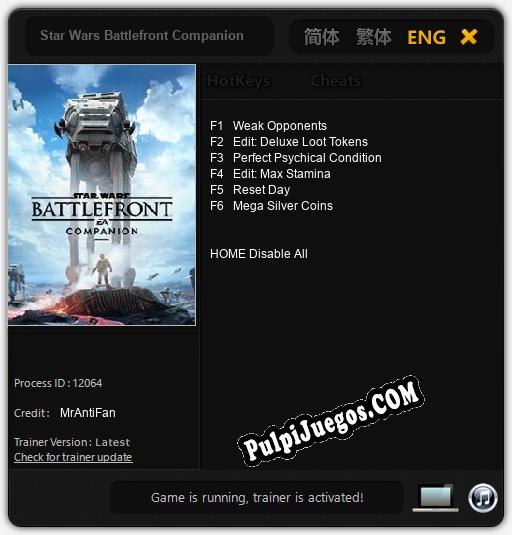 Star Wars Battlefront Companion: Cheats, Trainer +6 [MrAntiFan]