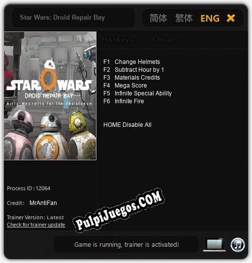 Star Wars: Droid Repair Bay: Trainer +6 [v1.6]