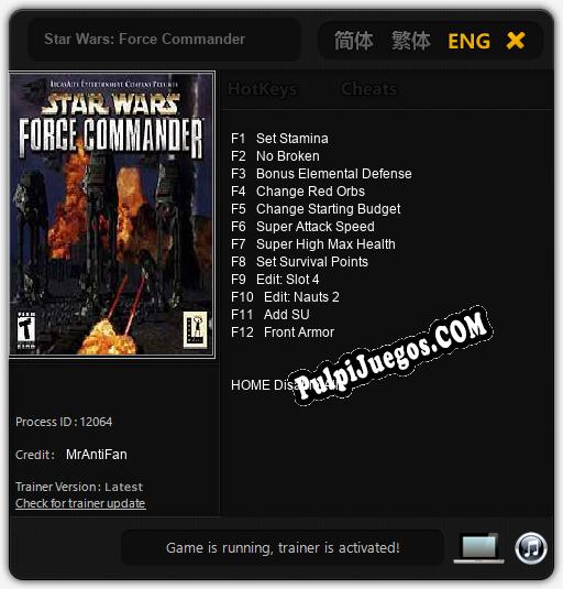 Entrenador liberado a Star Wars: Force Commander [v1.0.3]