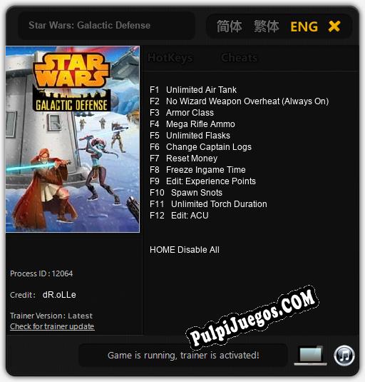 Star Wars: Galactic Defense: Treinador (V1.0.36)