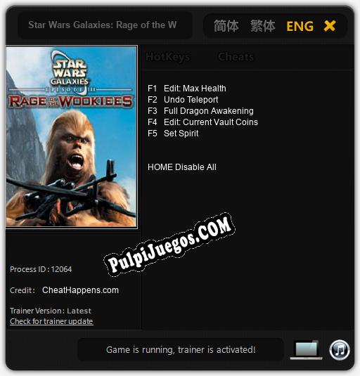 Star Wars Galaxies: Rage of the Wookiees: Trainer +5 [v1.2]