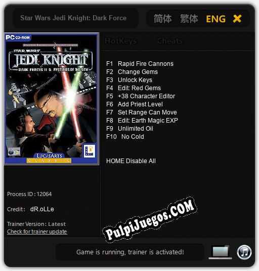 Entrenador liberado a Star Wars Jedi Knight: Dark Forces II [v1.0.2]