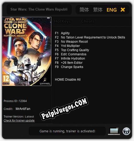 Star Wars: The Clone Wars Republic Heroes: Trainer +9 [v1.2]