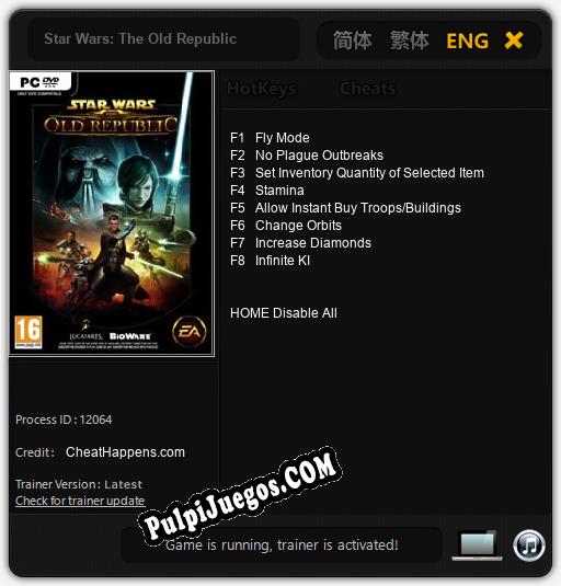 Star Wars: The Old Republic: Cheats, Trainer +8 [CheatHappens.com]