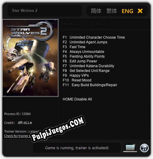 Entrenador liberado a Star Wolves 2 [v1.0.4]