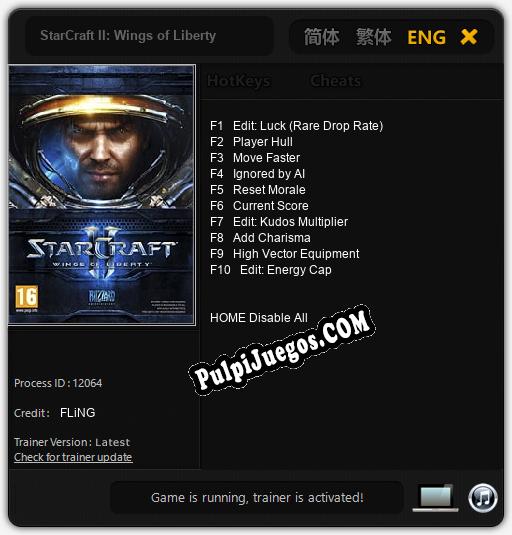 StarCraft II: Wings of Liberty: Cheats, Trainer +10 [FLiNG]