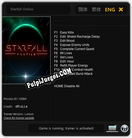 Starfall Online: Trainer +11 [v1.6]