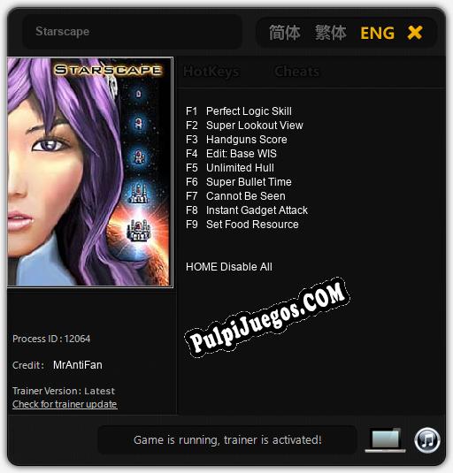 Starscape: Cheats, Trainer +9 [MrAntiFan]