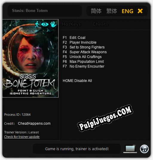 Entrenador liberado a Stasis: Bone Totem [v1.0.3]