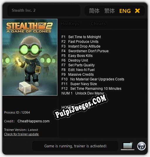 Stealth Inc. 2: Trainer +13 [v1.3]