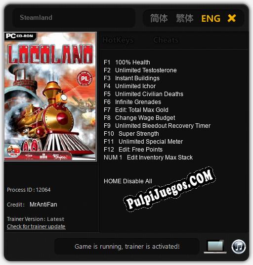 Entrenador liberado a Steamland [v1.0.4]