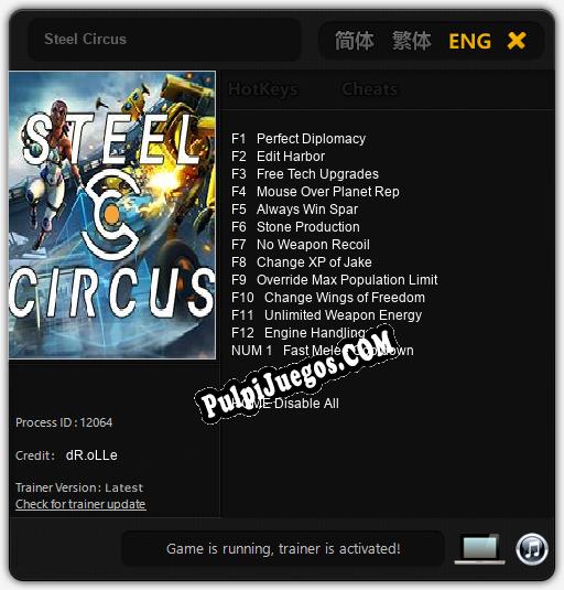 Steel Circus: Trainer +13 [v1.8]