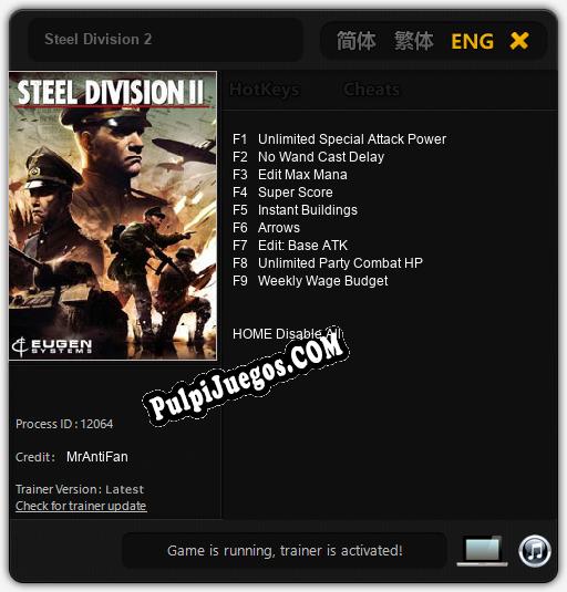 Steel Division 2: Trainer +9 [v1.9]