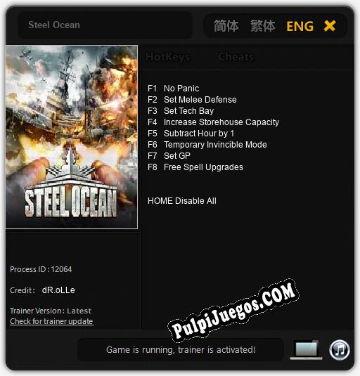 Steel Ocean: Cheats, Trainer +8 [dR.oLLe]