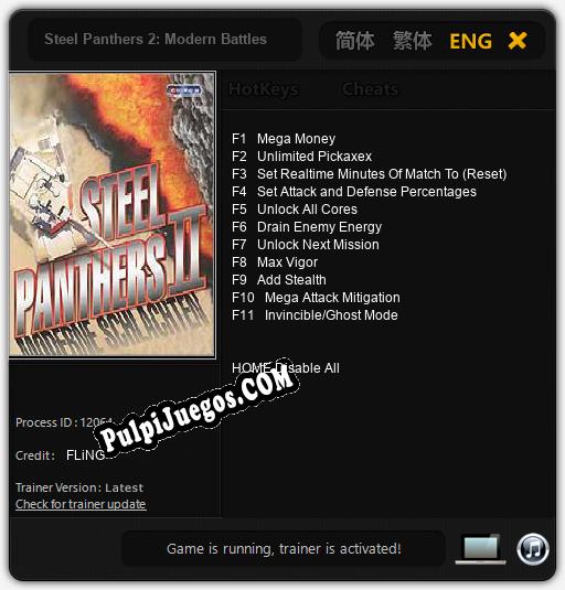 Steel Panthers 2: Modern Battles: Treinador (V1.0.58)