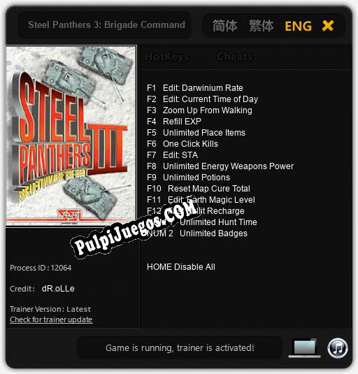 Entrenador liberado a Steel Panthers 3: Brigade Command 1939-1999 [v1.0.5]