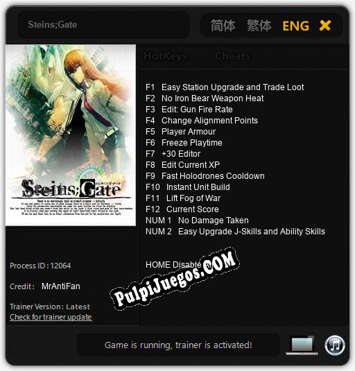 Steins;Gate: Cheats, Trainer +14 [MrAntiFan]