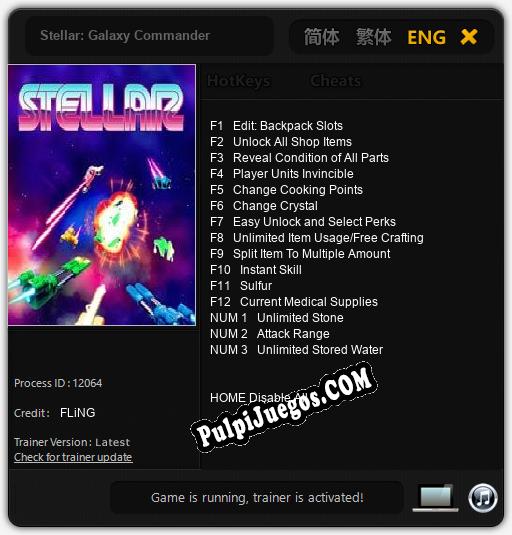 Stellar: Galaxy Commander: Trainer +15 [v1.2]