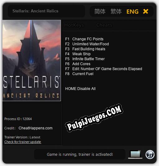 Stellaris: Ancient Relics: Treinador (V1.0.25)