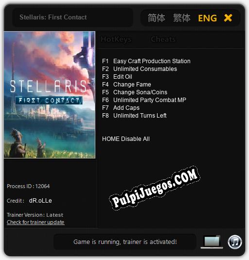 Stellaris: First Contact: Cheats, Trainer +8 [dR.oLLe]