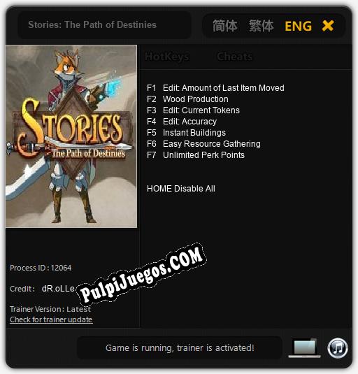 Stories: The Path of Destinies: Treinador (V1.0.24)