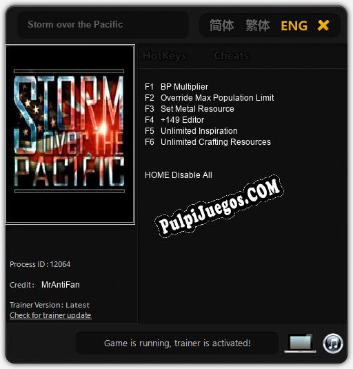 Storm over the Pacific: Trainer +6 [v1.2]