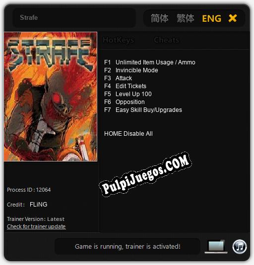 Strafe: Trainer +7 [v1.1]