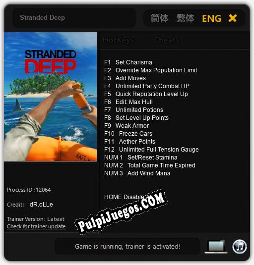 Stranded Deep: Trainer +15 [v1.5]