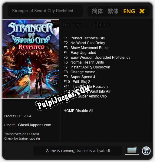 Entrenador liberado a Stranger of Sword City Revisited [v1.0.9]