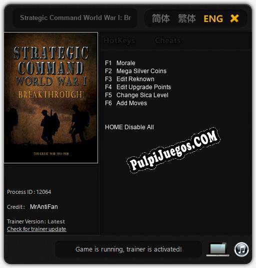 Strategic Command World War I: Breakthrough!: Treinador (V1.0.81)