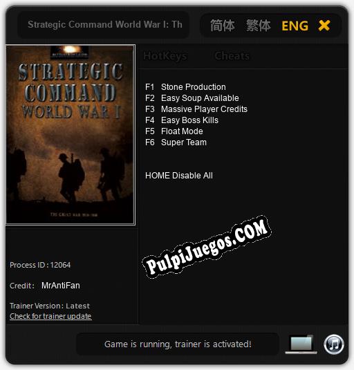 Strategic Command World War I: The Great War 1914-1918: Treinador (V1.0.44)