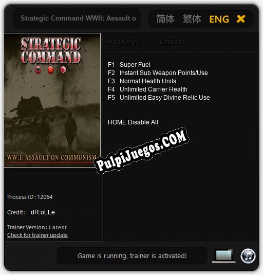 Entrenador liberado a Strategic Command WWII: Assault on Communism [v1.0.2]