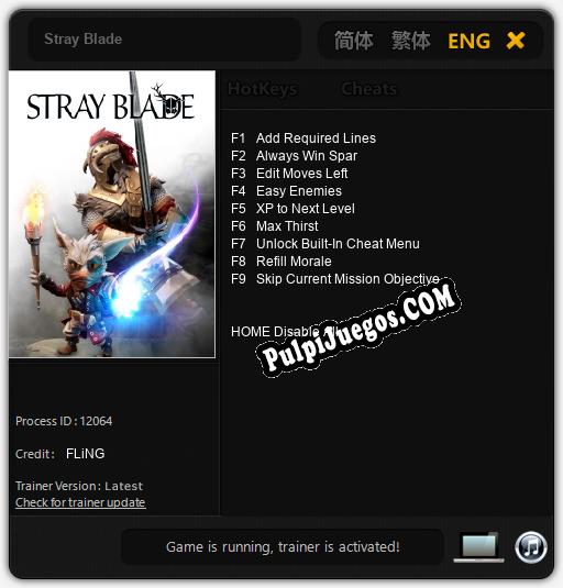 Stray Blade: Cheats, Trainer +9 [FLiNG]