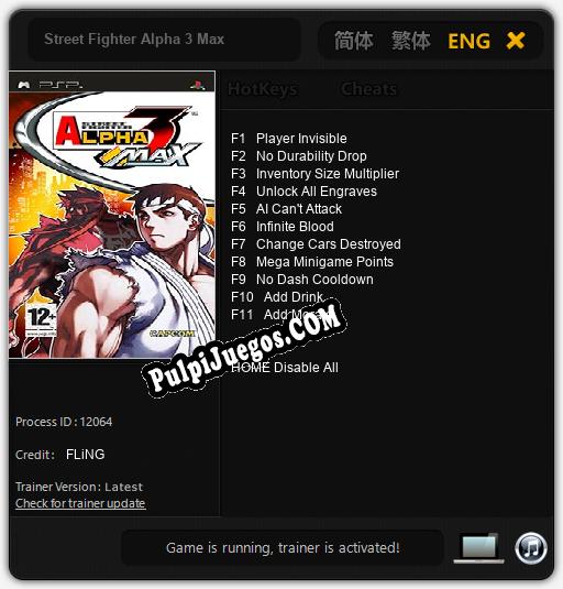 Entrenador liberado a Street Fighter Alpha 3 Max [v1.0.2]