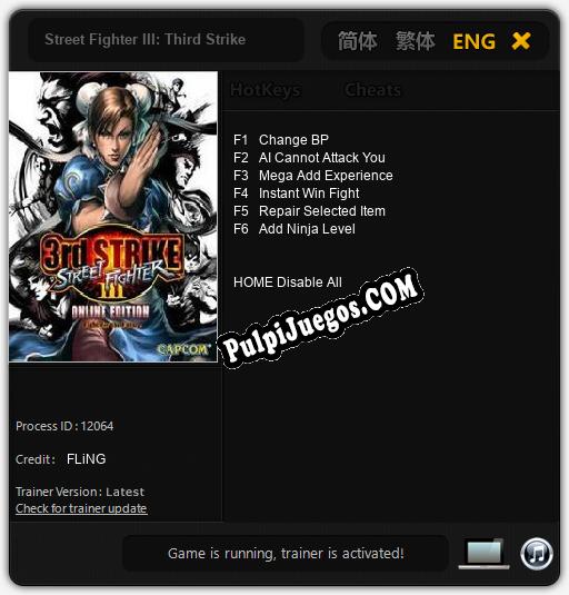 Street Fighter III: Third Strike Online Edition: Cheats, Trainer +6 [FLiNG]