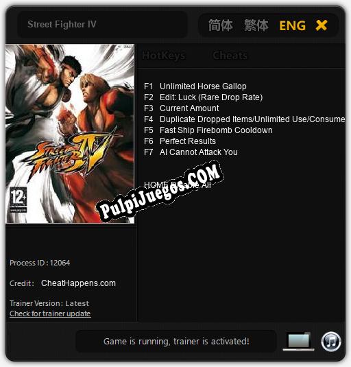 Street Fighter IV: Cheats, Trainer +7 [CheatHappens.com]