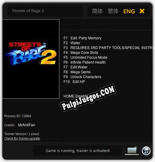 Entrenador liberado a Streets of Rage 2 [v1.0.6]