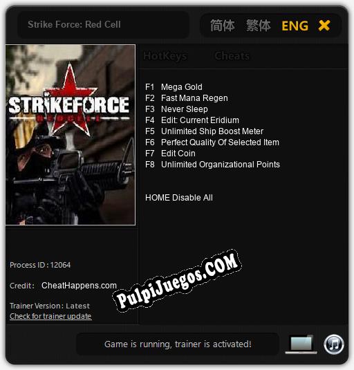 Strike Force: Red Cell: Cheats, Trainer +8 [CheatHappens.com]