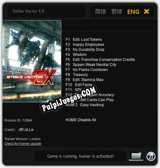 Strike Vector EX: Cheats, Trainer +14 [dR.oLLe]