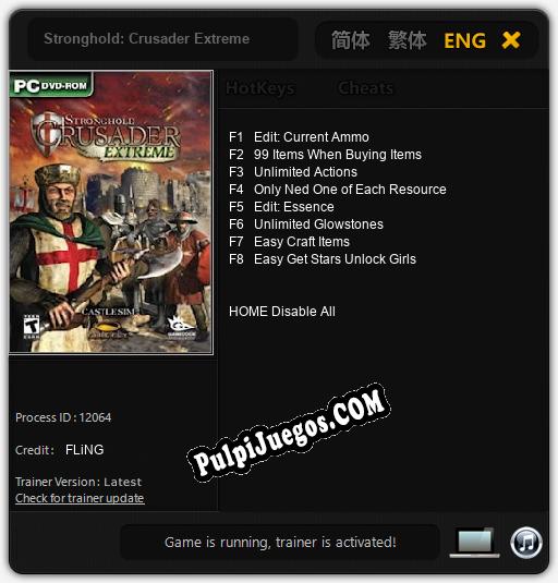 Stronghold: Crusader Extreme: Treinador (V1.0.69)